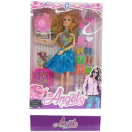 Girl Angela Stylish Barbie Doll (barbie_b_mini_shoe_blue) - Blue icon