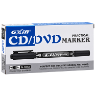 Gxin CD/DVD/OHP Marker Pen - Black (4pcs) image