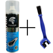 Gladiator Chain Care Combo Offer 1 Piece Chain Lube And 1 Piece Chain Cleaning Brush 1 Set image
