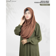 Glam Touch Abaya Al Haneen-Premium Show Button Abaya Boiled-Olive image