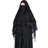 Glam Touch Abru 3 Layer Hijab Niqab Set - (GT-1562) icon