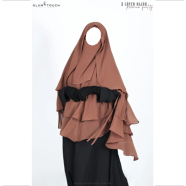 Glam Touch Abru 3 Layer Hijab Niqab Set image