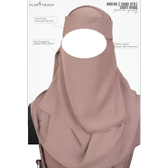 Glam Touch Ameera - Saudi Style Double Part Short Niqab | image