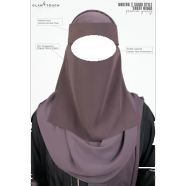 Glam Touch Ameera - Saudi Style Double Part Short Niqab | image