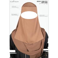 Glam Touch Ameera - Saudi Style Double Part Short Niqab | image