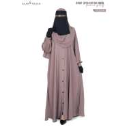 Glam Touch Ayaat Open Button Abaya image
