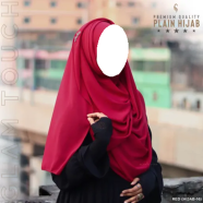 Glam Touch Full Coverage Plain Hijab - Diamond Georgette 