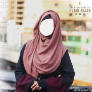 Glam Touch Full Coverage Plain Hijab - Diamond Georgette | image