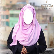 Glam Touch Full Coverage Plain Hijab - Diamond Georgette image