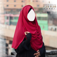 Glam Touch Full Coverage Plain Hijab - Diamond Georgette image