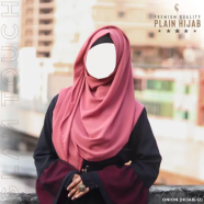 Glam Touch Full Coverage Plain Hijab - Diamond Georgette | image