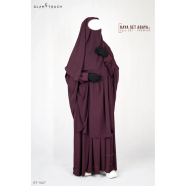 Glam Touch Haya – 3 Piece Premium Abaya Set - (GT-1427)