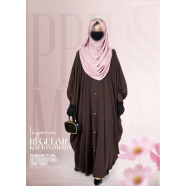 Glam Touch Liyana Kaftan Abaya | Chocolate Coffee image