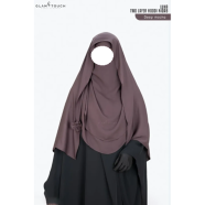 Glam Touch Luna- 2 Layer Hoodie Niqab | Deep Mocha image