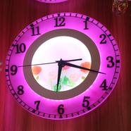 Glass Clock LED Wall Light image
