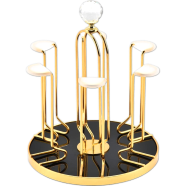Glass Stand Rack Holder-Stainless Steel Gold image