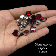 Glass Stones For Diy Craft And Decoration 25Pcs image
