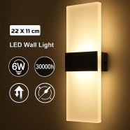 Glimmer 3W 6W Modern LED Acrylic Wall Lamp Up Down Cube Indoor Sconce Light For Bedroom Bathroom Corridor Balcony Stairs Medium image