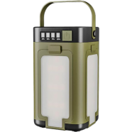 Glimmer Multi Dash Functional Waterproof Camping Led Lantern 2000mah 500lm Solar And Usb Rechargeable With Power Bank 6 Modes Dark Green image