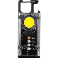 Glimmer S020 Mini Cob Led Keychain Flashlight 500 Mah 300lm Usb Type Dash C Rechargeable Edc Torch With 8 Modes And Uv Light Ipx4 Waterproof image