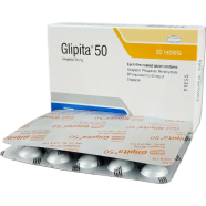 Glipita 50 mg Tablet 15's Strip image