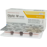 Glipita-M Sitagliptin 50 mg and Metformin Hydrochloride 500 mg 10's Tablet image