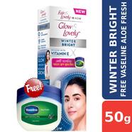 Glow and Lovely Cream Winter 50gm (Aloe Fresh Petroleum Jelly 9ml FREE) - 69679080 icon