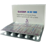 Glucodip Mxr 50 mg, 1000 mg Tablet 10's Strip image