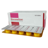 Glucomet 500 mg Tablet 10's Strip image