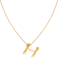 Gold Plated H Pendant Necklace image
