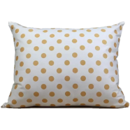 Gold Sparkle, Afsan Printed, Premium Cushion Cover, Gold And White 16x20 Inch image