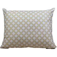 Gold Sparkle, Afsan Printed, Premium Cushion Cover, Gold And White 16x20 Inch image