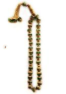 Golden Coating Crystal Stone Tasbih 33 Dana - Green Color