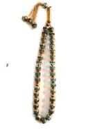 Golden Coating Crystal Stone Tasbih 33 Dana - Sky Blue Color