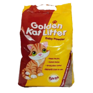 Golden Kat Cleapest Clumping Cat Litter Baby Powder Flavour 5kg image