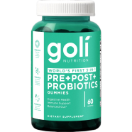 Goli Nutrition Pre Post Probiotic Gummies 60 Gummies Zero Sugar image