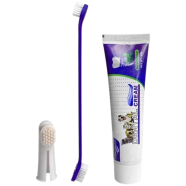Green Meadow 4 In 1 Dog Dental Care Finger Toothbrush Pet Cat Dog Toothbrush And Toothpaste Set image