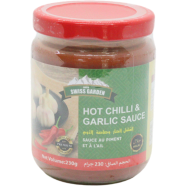 Green Swiss Garden Hot Chilli and Garlic Sauce Glass Jar 230gm image