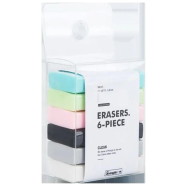 Guangbo student exam And drawing eraser 6 Pcs H05022