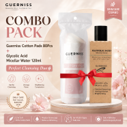 Guerniss Cotton Pads 80Pcs Plus Glycolic Acid Micellar Water 120ml Combo Pack image