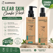 Guerniss Raw Salicylic Acid 0.5 Percent Facial Cleanser 100ml Plus Guerniss Raw Niacinamide Toner 5 Percent 120ml (Combo Pack) image
