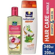 HAIR CARE BUNDLE - Parachute Naturale Shampoo Anti Hair Fall 320ml and Onion Enriched Coconut Hair Growth Oil 200ml image