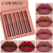 HANDAIYAN 6 Colors Long Lasting Velvet Lips Tint Liquid Lipsticks Waterproof Non-Stick Cup Lipgloss Gift Set (A) image