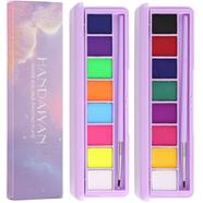 HANDAIYAN 8 Colors Water Activated Eyeliner Palette Liquid Eyeliner Colorful Set Hydra Graphic Eyeliner Makeup Neon Face Paint UV Glow Black White Red Face Body Paint,Clown Makeup Kit image