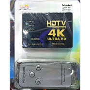 HDMI Switch Swither Splitter Amplifier 3 Ports 4K HDMI Switcher Converter Adapter Selector Splitter Hub With Remote HDTV Xbox 360 PS3 image