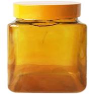 HEREVIN Colored Square Container 2 Litre yellow image
