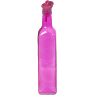 HEREVIN Decorated Square Oil and Vinegar bottle Pink Colour 500ML - 151432-000 image