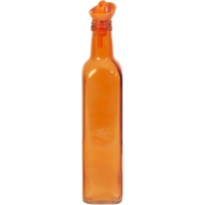 HEREVIN Decorated Square Oil and Vinegar bottle Orange Colour 500ML - 151432-000 image