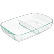 HI GLASS Bake Dish Rect. 2.2 Ltr. With Divider image
