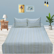 HOMETEX Bed Sheet Green Line - CTNF1134 image